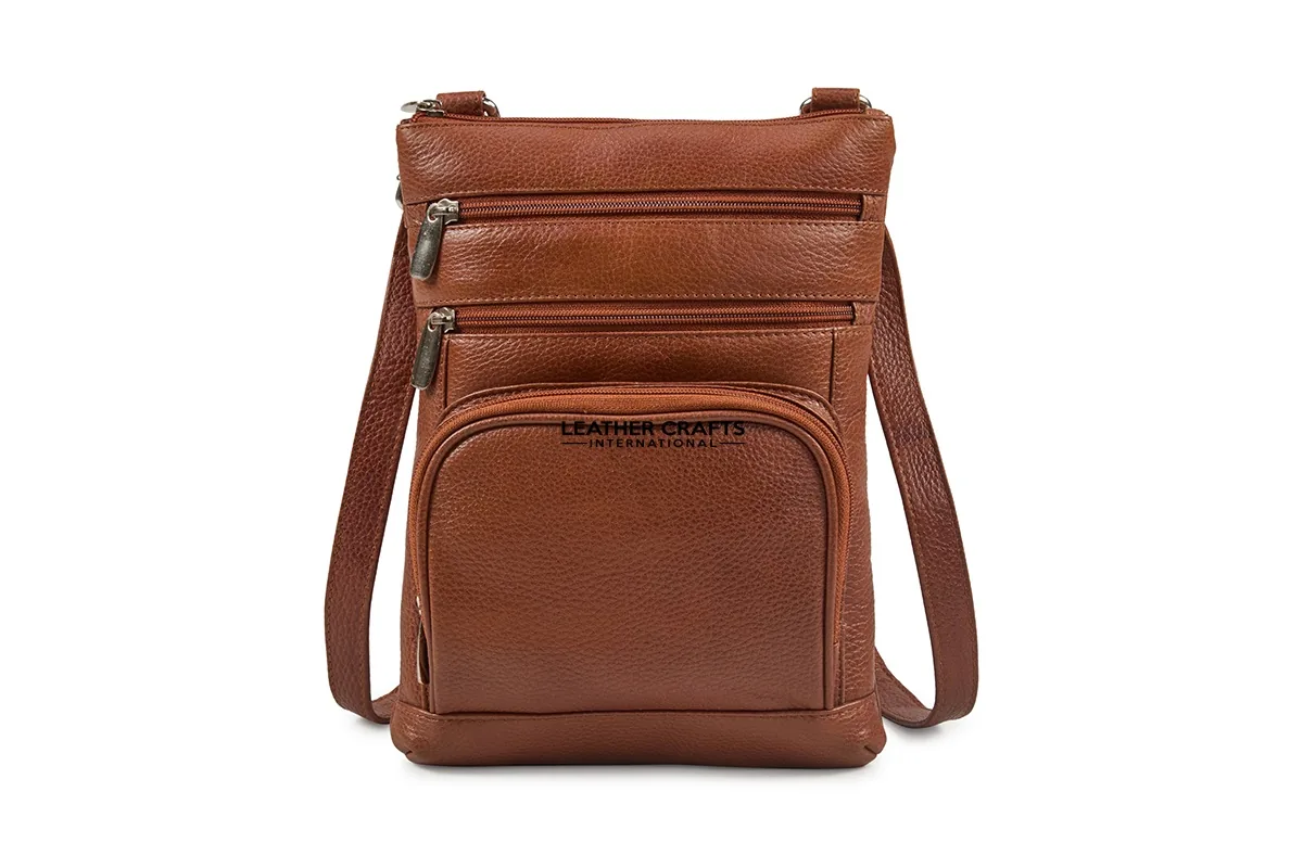 Leather Side Bag / Crossbody (model BAG-01)