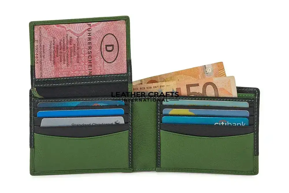 Slim Men’s Bifold Leather Wallet Model MW-03 image 4 (model MW-03)