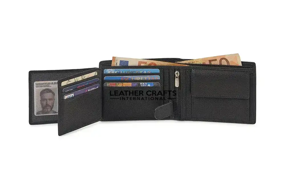 Classic Men’s Bifold Leather Wallet Model MW-07 image 2 (model MW-07)